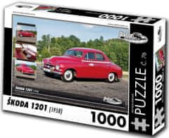 RETRO-AUTA© Puzzle č. 76 Škoda 1201 (1958) 1000 dielikov