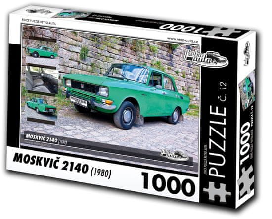 RETRO-AUTA© Puzzle č. 12 Moskovič 2140 (1980) 1000 dielikov