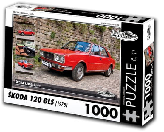 RETRO-AUTA© Puzzle č. 11 Škoda 120 GLS (1978) 1000 dielikov