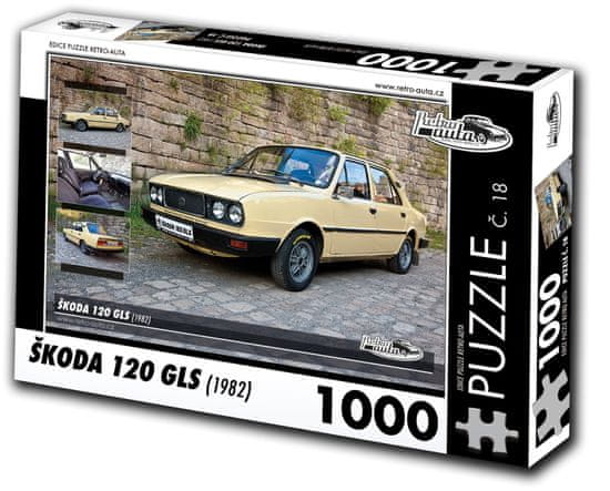 RETRO-AUTA© Puzzle č. 18 Škoda 120 GLS (1982) 1000 dielikov