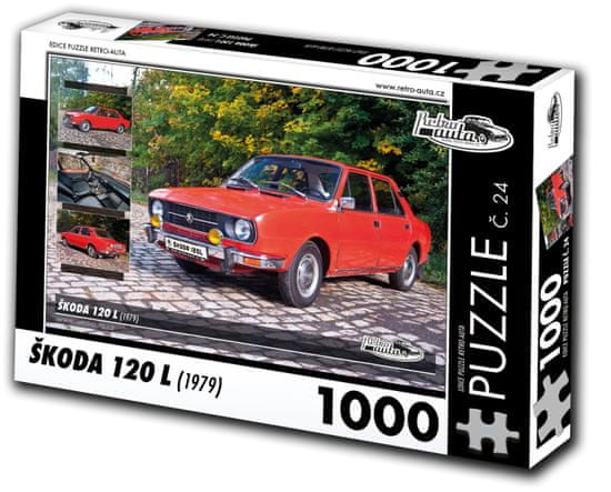 RETRO-AUTA© Puzzle č. 24 Škoda 120 L (1979) 1000 dielikov