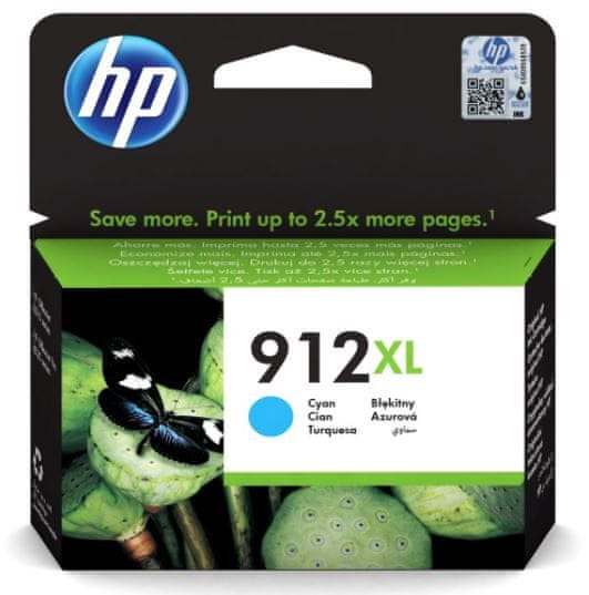 HP 912XL azúrová - originálna náplň (3YL81AE)