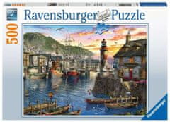 Ravensburger Puzzle Východ slnka v prístave 500 dielikov