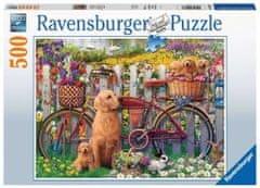 Ravensburger Puzzle Rozkošné psy v záhrade 500 dielikov