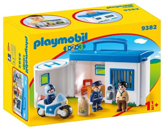 Playmobil  1.2.3 9382 Prenosná policajná stanica