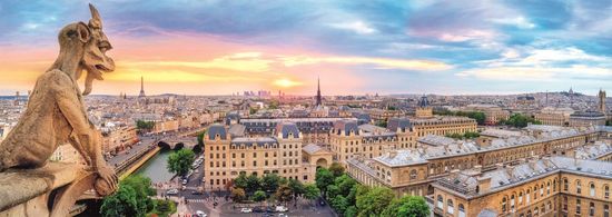 Trefl Panoramatické puzzle Výhľad z katedrály Notre-Dame 1000 dielikov