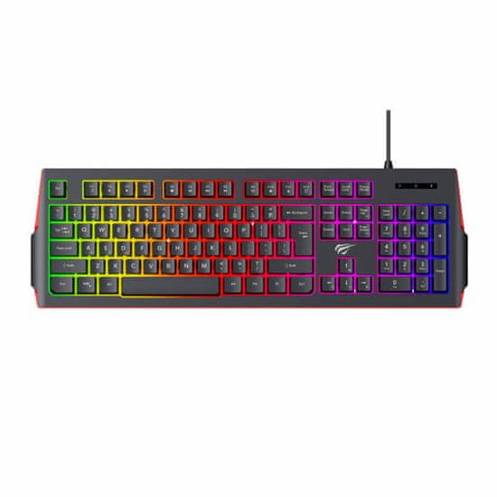 Havit Gamenote KB866L RGB herná klávesnica, čierna