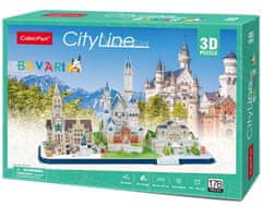 CubicFun 3D puzzle CityLine panorama: Bavorsko 178 dielikov