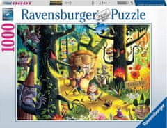 Ravensburger Puzzle Levy, tygre a medvede, oh môj ! (Čarodej zo zeme Oz) 1000 dielikov
