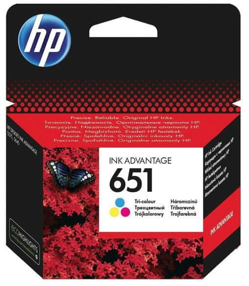 HP 651 trojfarebná - originálna náplň (C2P11AE)