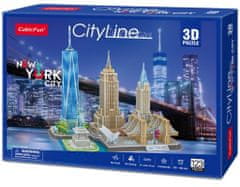 CubicFun 3D puzzle CityLine panorama: New York 123 dielikov