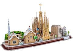 CubicFun 3D puzzle CityLine panorama: Barcelona 186 dielikov