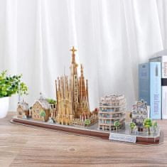 CubicFun 3D puzzle CityLine panorama: Barcelona 186 dielikov