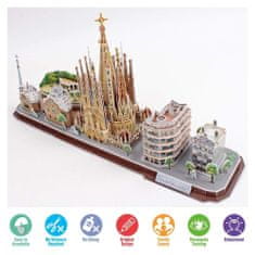 CubicFun 3D puzzle CityLine panorama: Barcelona 186 dielikov