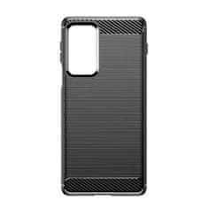 MG Carbon Case Flexible silikónový kryt na Motorola Moto Edge 20 Pro, čierny