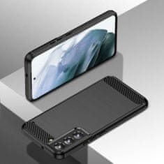 MG Carbon Case Flexible silikónový kryt na Samsung Galaxy S22 Plus, čierny