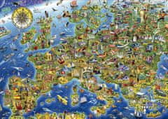 EDUCA Puzzle Šialená mapa Európy 500 dielikov