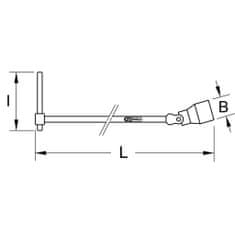 KS Tools Kľúč kĺbový s T-rukoväťou 19 mm 517.1119