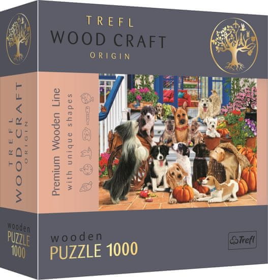 Trefl Wood Craft Origin Puzzle Pes priateľstvo 1000 dielikov