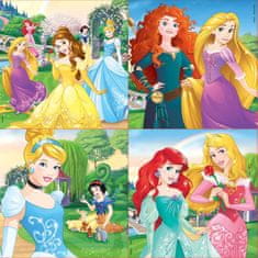 EDUCA Puzzle v kufríku Disney princeznej 4v1 (12,16,20,25 dielikov)