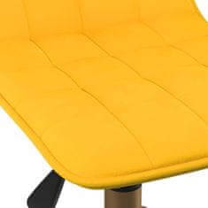 Vidaxl Otočná kancelárska stolička horčicovo-žltá zamatová