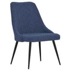 Vidaxl Jedálenské stoličky 6 ks modré látkové