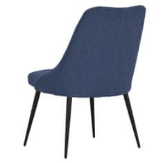 Vidaxl Jedálenské stoličky 6 ks modré látkové