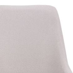 Vidaxl Otočné jedálenské stoličky 4 ks krémové látkové