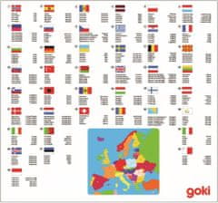Goki Drevené puzzle Mapa Európy 35 dielikov