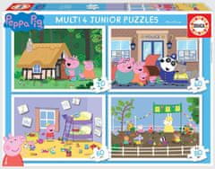 EDUCA Puzzle Prasiatko Peppa 4v1 (20,40,60,80 dielikov)