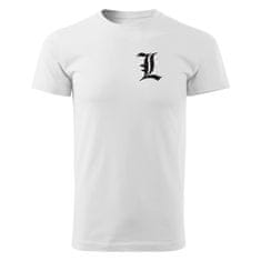 Grooters Pánske tričko Death Note - L, biele Veľkosť: XL