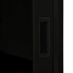 Petromila vidaXL Skriňa s posuvnými dverami čierna 90x40x90 cm oceľ