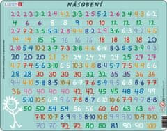 LARSEN Puzzle Matematika: násobenie 81 dielikov