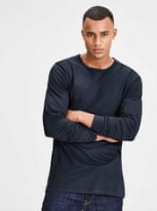 Jack&Jones Tmavomodré basic tričko s dlhým rukávom Jack & Jones Basic XS