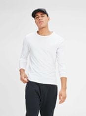 Jack&Jones Biele basic tričko s dlhým rukávom Jack & Jones Basic XL