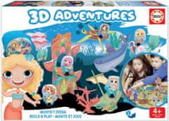 EDUCA 3D puzzle Kráľovstvo morských víl 63 dielikov