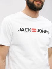 Jack&Jones Biele tričko s potlačou Jack & Jones XL