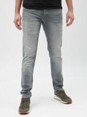 Jack&Jones Svetlosivé slim fit rifle s vyšúchaným vzhľadom Jack & Jones Glenn 28/32