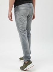 Jack&Jones Svetlosivé slim fit rifle s vyšúchaným vzhľadom Jack & Jones Glenn 28/32