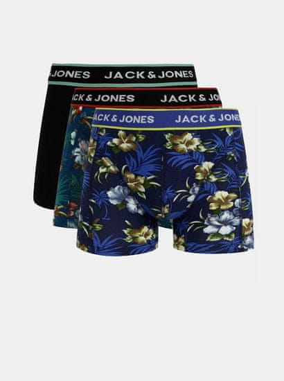 Jack&Jones Sada troch boxeriek v modrej a čiernej farbe Jack & Jones Flower