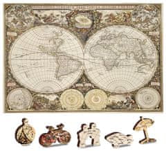 Wooden city Drevené puzzle Antická mapa sveta 2v1, 150 dielikov EKO