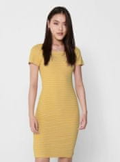ONLY Žlté pruhované basic šaty ONLY Fiona XS