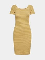 ONLY Žlté pruhované basic šaty ONLY Fiona XS