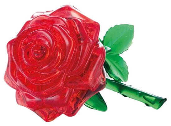 HCM Kinzel 3D Crystal puzzle Ruža červená 44 dielikov