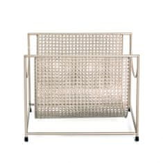 Mørtens Furniture Novinový stojan Wilien, 37 cm, zlatá