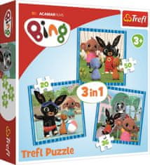 Trefl Puzzle Bing: Zábava s priateľmi 3v1 (20,36,50 dielikov)