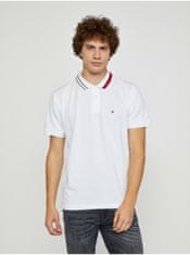 Tommy Hilfiger Biela pánska polokošeľa Tommy Hilfiger Sophisticated Tipping M