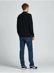 Jack&Jones Čierny basic sveter so stojačikom Jack & Jones Basic M