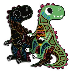 Janod Atelier Mini Kreatívna sada Vyškrabovacie obrázky Dinosaury 5+