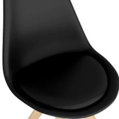 Vidaxl Otočné jedálenské stoličky 2 ks čierne PP